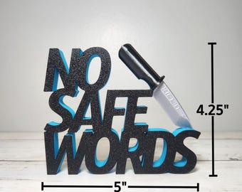 Customizable Lights Out No Safe Words Standing Sign With Knife - Etsy