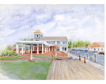 Wychmere Wedding Venue Art Print: Cape Cod Watercolor Painting