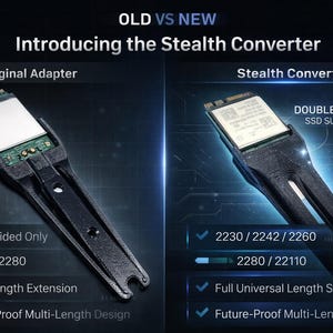 2-Pack NVMe Length Extension Adapter All Drive Sizes Up to 22110, Enterprise, Notebooks, Gaming PCs image 2
