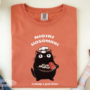 Sushi Cat Chef T-Shirt: Funny Foodie Tee image 6