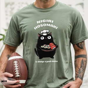 Sushi Cat Chef T-Shirt: Funny Foodie Tee image 12