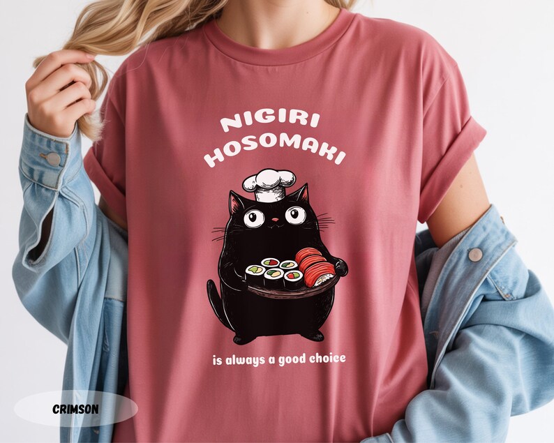 Sushi Cat Chef T-Shirt: Funny Foodie Tee image 14
