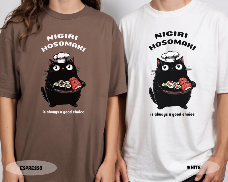 Sushi Cat Chef T-Shirt: Funny Foodie Tee image 15