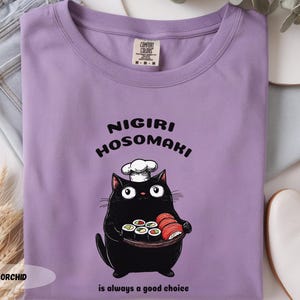 Sushi Cat Chef T-Shirt: Funny Foodie Tee image 5