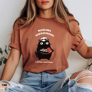 Sushi Cat Chef T-Shirt: Funny Foodie Tee image 11