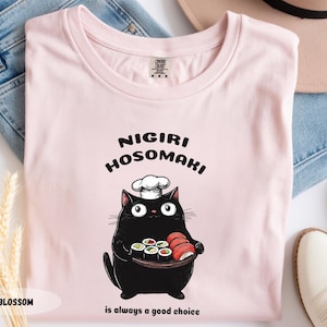 Sushi Cat Chef T-Shirt: Funny Foodie Tee image 10
