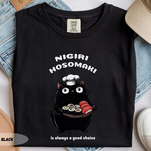 Sushi Cat Chef T-Shirt: Funny Foodie Tee image 9