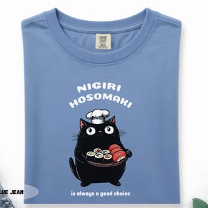 Sushi Cat Chef T-Shirt: Funny Foodie Tee image 8