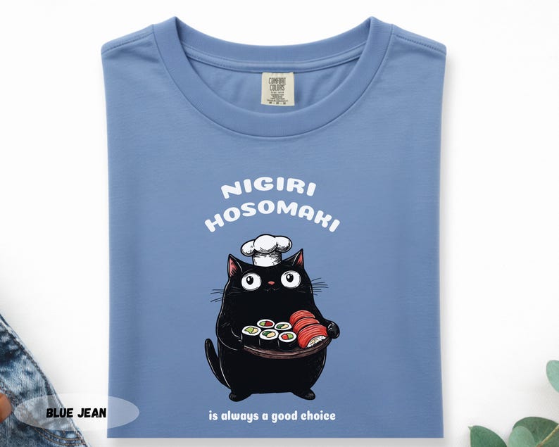 Sushi Cat Chef T-Shirt: Funny Foodie Tee image 8