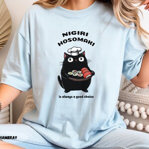 Sushi Cat Chef T-Shirt: Funny Foodie Tee image 16