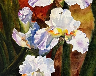 アイリスの(水彩画 2018年 ) アイリスの(水彩画 2018年 ) アイリスの(水彩画 2018年