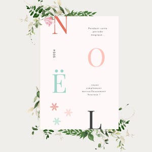 6 cartes de vœux pour noël avec enveloppe