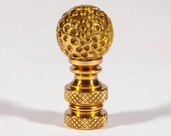 Vintage Embossed Brass Ball Finial - Small Classic Lampshade Topper