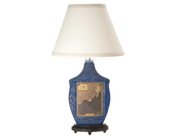 One-of-a-Kind Lamp Handcrafted from Vintage Bottle with Whistler's Mother