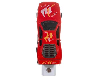 Red Race Car Night Light - Handcrafted LED Plug In with Sensor