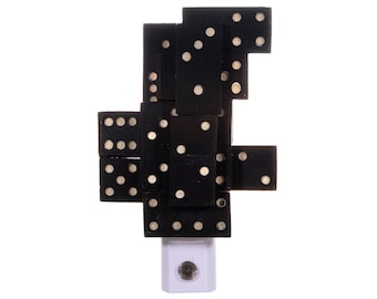 Unique Stacked Dominos Night Light  - Plug In LED Nightlight with Automatic Sensor