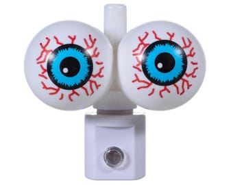Handcrafted Eyeballs Night Light - Upcycled Plug-In Nite Lite
