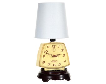Vintage Alarm Clock Up-cycled Lamp - One-of-a-Kind Small Accent Light