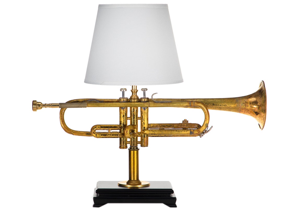 Fantastic Vintage Brass Trumpet Lamp Hand Crafted One of a Etsy