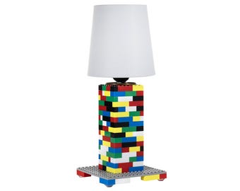 One-of-Kind Small Lego-like Lamp with New Lampshade