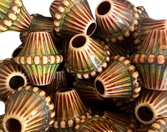 Mood beads focal/ Mirage Mood beads/ Polymer Clay Beads/ Color Changing Beads/Unique Beads/ Mood Beads/ Funky Bead/ fluted diamond 15x14.5mm