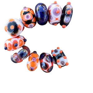 SALE Handmade lampwork glass beads/SRA/in stock/jewelry supply/ lampwork beads/  /jewelry making/ sports beads/ phoenix suns