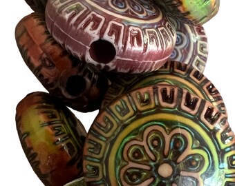 Mood beads focal/ Mirage Mood beads/ Polymer Clay Beads/ Color Changing Beads/Unique Beads/ Mood Beads/ Funky Beads/floral focal beads 8x15m