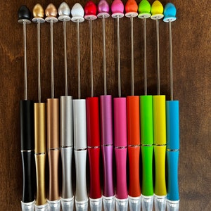 CLEARANCE SALES Beadable Pencil with ERASER! Refillable graphite tip pencils Add a Bead Metal pens for easy diy projects 0.50 cents and up!