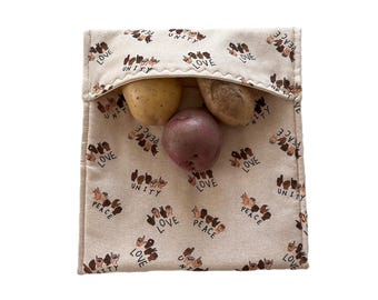 Bolsa de papas para microondas con impresión ASL: Algodón para cocinar verduras