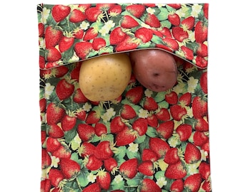Strawberry Print Microwave Potato Bag: Vegetable Cooking, Roll Warming
