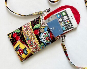 Iphone 6 - 14 Case Mary Engelbreit Cross Body Detachable Strap Multi Color