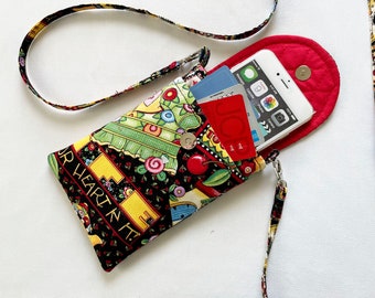 Iphone 6 - 14 Case Mary Engelbreit Cross Body Detachable Strap Multi Color