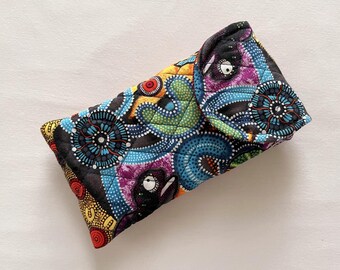 Glasses Case Iphone 6 -14 Australian Aboriginal Print Combo Case
