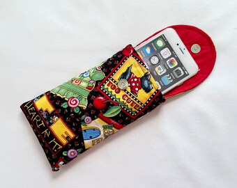 Glasses Case Iphone 6 to 14 Mary Engelbreit Print Combo Case