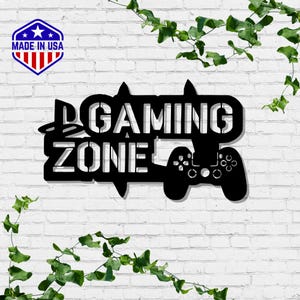 Play station Game Room Sign, Gamer Name Sign, Personalized Game Room Metal Wall Art, Game Zone Wall Decor, Gamer Gift Ideas, Game Room Decor