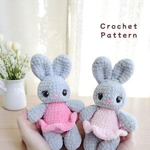Bunny Crochet Pattern PDF, Amigurumi Stuffed Toy Bunny, Easter Bunny Gift Idea, Crochet Tutorial in English