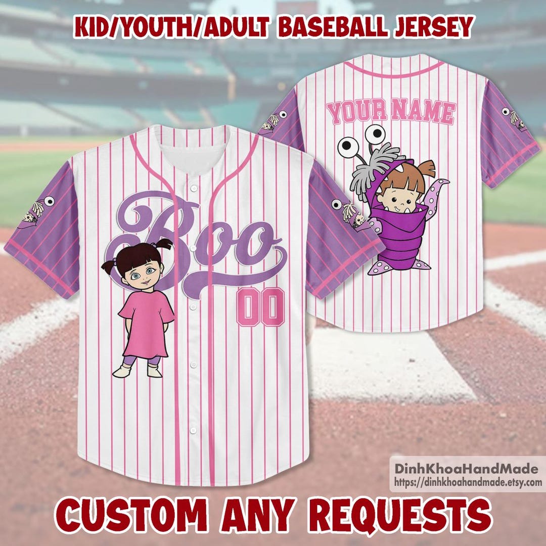 Personalized Boo Monsters Inc Baseball Jersey Custom Disney Shirt ...