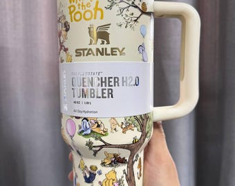 Winnie the Pooh Tumbler 40oz Cup, Stainless Steel Vintage Pooh Bear Inspired, New Gift box
