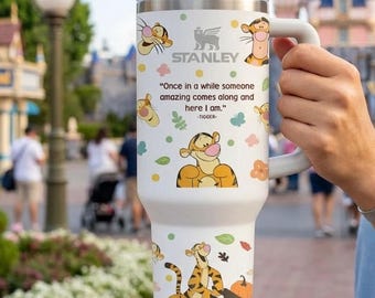 Vaso térmico de 1,1 litros (40 oz) de Tigger y Winnie the Pooh, vaso aislante de la película de dibujos animados, regalo de Disneyland.