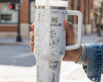 Goofy 40oz Tumbler Laser Engraved – Engraved Cartoon Cup – Custom Disney Gift