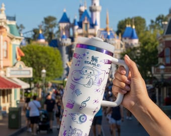 Disney Cars Lightning McQueen 40oz Tumbler , Racing Car Stainless Steel Cup, Gift for Fans