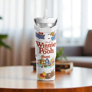 Personalized Winnie the Pooh Tumbler: 30oz Stainless Steel Cup