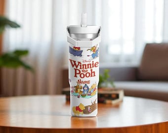 Personalized Winnie the Pooh Tumbler: 30oz Stainless Steel Cup