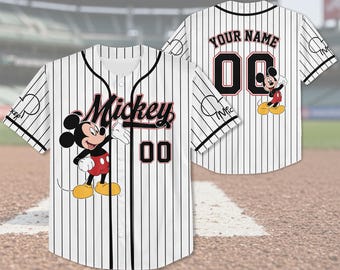 Camiseta de béisbol personalizada de Mickey, regalo para los amantes del béisbol