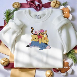 EMBROIDERED Disney Winnie The Pooh Shirt, Cute Pooh Sweatshirt, Pooh Lover shirt