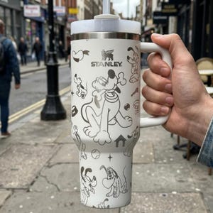 Pluto Dog Tumbler 40oz Laser Engraved