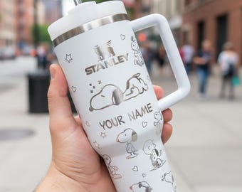 Custom Valentine Dog 40oz Tumbler Laser Engraved Gift for Her or Him