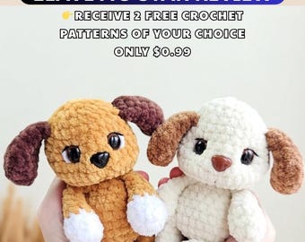 Puppy Crochet Pattern PDF: Amigurumi Dog Plush Tutorial