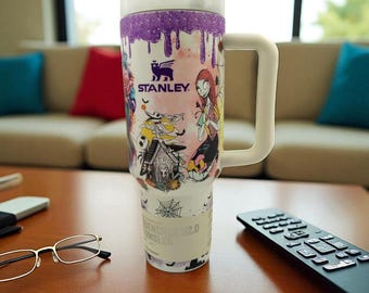 40oz Nightmare Christmas Tumbler With Halloween Stainless Steel Hot Cold Gift