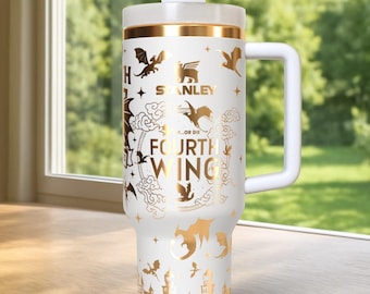 Vaso floral de 40 oz grabado con láser, taza de acero inoxidable con flores, regalo para ella